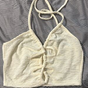 Cream crop top